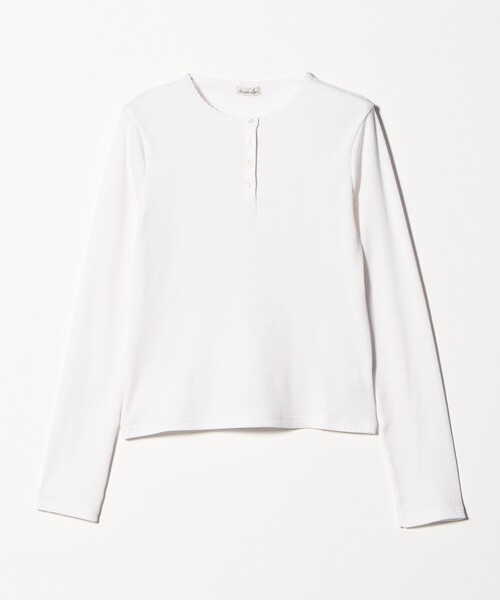 Steven Alan（スティーブンアラン）の「＜Steven Alan＞ドット リブ ヘンリーネック カットソー（Tシャツ/カットソー・レディース・ホワイト/ライトピンク/ライトブルー・FREE）」の17枚目の写真