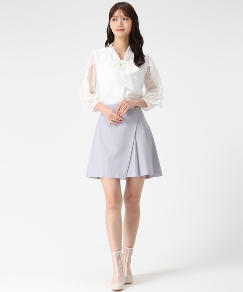 MISCH MASCH（ミッシュマッシュ）の「2026春夏新作 ラップタックプリーツミニスカート（スカート・レディース・グレー/ブルー/ベージュ・S/M）」の6枚目の写真