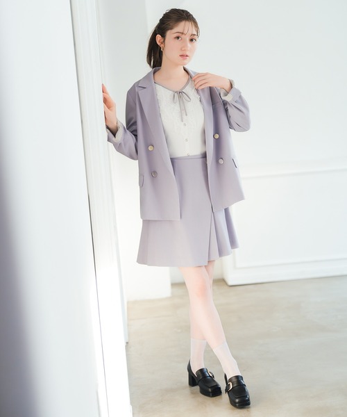 MISCH MASCH(ミッシュマッシュ)の「2026春夏新作 ラップタックプリーツミニスカート(スカート・レディース・グレー/ブルー/ベージュ・S/M)」の21枚目の写真
