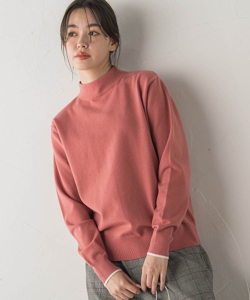 Droite lautreamont(ドロワットロートレアモン)の「【WEB限定】スーパーストレッチプルオーバー≪洗濯機で洗える≫(ニット/セーター・レディース・ライトグレー/ブルー/ブラック/ピンク・M)」の4枚目の写真