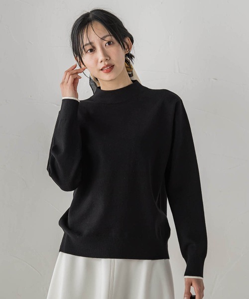 Droite lautreamont(ドロワットロートレアモン)の「【WEB限定】スーパーストレッチプルオーバー≪洗濯機で洗える≫(ニット/セーター・レディース・ライトグレー/ブルー/ブラック/ピンク・M)」の2枚目の写真
