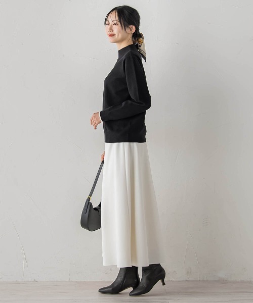 Droite lautreamont(ドロワットロートレアモン)の「【WEB限定】スーパーストレッチプルオーバー≪洗濯機で洗える≫(ニット/セーター・レディース・ライトグレー/ブルー/ブラック/ピンク・M)」の20枚目の写真