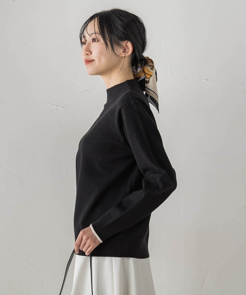 Droite lautreamont(ドロワットロートレアモン)の「【WEB限定】スーパーストレッチプルオーバー≪洗濯機で洗える≫(ニット/セーター・レディース・ライトグレー/ブルー/ブラック/ピンク・M)」の16枚目の写真