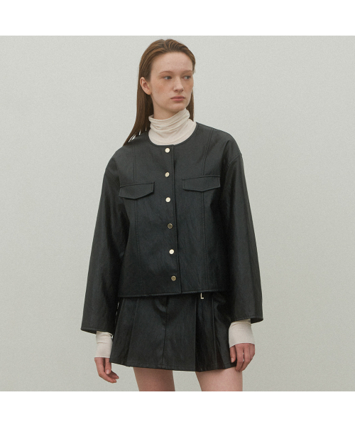 BENNY SET-UP LEATHER JACKET(JK-2978)