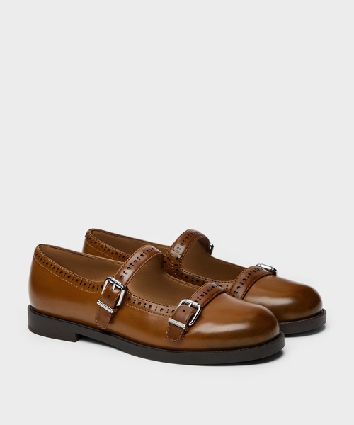 CHARLES & KEITH(チャールズ & キース)の「ダブルストラップ ブロークメリージェーン(パンプス・レディース・ブラック系その他7/タン・22.5cm/25cm/24.5cm/23.5cm/23cm)」の5枚目の写真