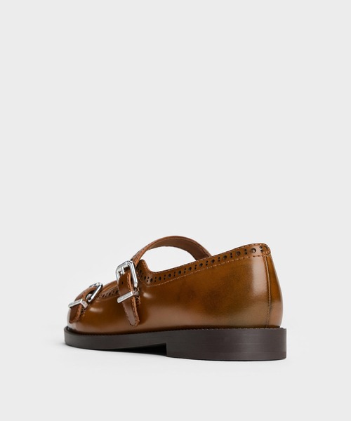CHARLES & KEITH(チャールズ & キース)の「ダブルストラップ ブロークメリージェーン(パンプス・レディース・ブラック系その他7/タン・22.5cm/25cm/24.5cm/23.5cm/23cm)」の6枚目の写真