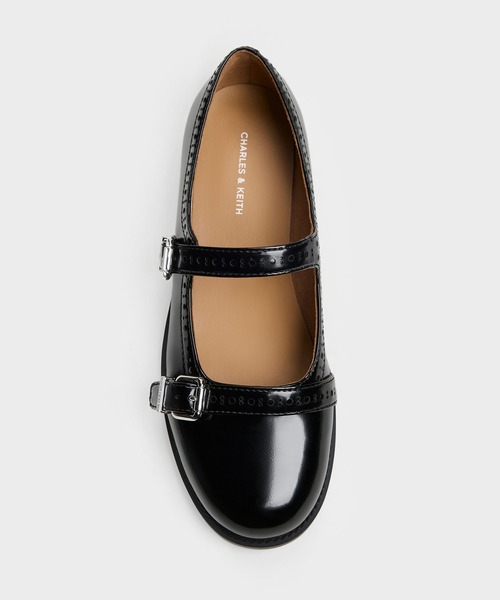 CHARLES & KEITH(チャールズ & キース)の「ダブルストラップ ブロークメリージェーン(パンプス・レディース・ブラック系その他7/タン・22.5cm/25cm/24.5cm/23.5cm/23cm)」の14枚目の写真