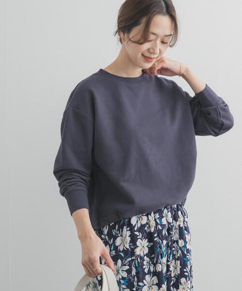 URBAN RESEARCH DOORS（アーバンリサーチドアーズ）の「コットンスウェットヘムドロストプルオーバー（スウェット・レディース・グレー系その他/チャコールグレー/イエロー・FREE）」の2枚目の写真