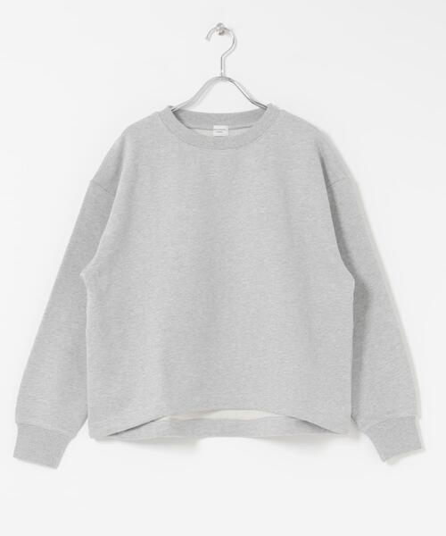 URBAN RESEARCH DOORS（アーバンリサーチドアーズ）の「コットンスウェットヘムドロストプルオーバー（スウェット・レディース・グレー系その他/チャコールグレー/イエロー・FREE）」の4枚目の写真