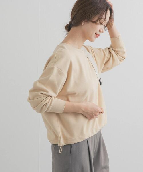 URBAN RESEARCH DOORS（アーバンリサーチドアーズ）の「コットンスウェットヘムドロストプルオーバー（スウェット・レディース・グレー系その他/チャコールグレー/イエロー・FREE）」の7枚目の写真