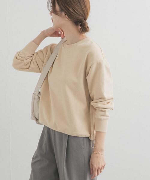 URBAN RESEARCH DOORS（アーバンリサーチドアーズ）の「コットンスウェットヘムドロストプルオーバー（スウェット・レディース・グレー系その他/チャコールグレー/イエロー・FREE）」の10枚目の写真