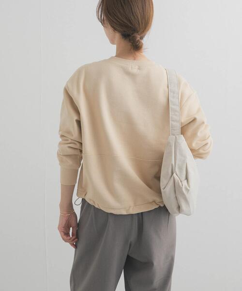 URBAN RESEARCH DOORS（アーバンリサーチドアーズ）の「コットンスウェットヘムドロストプルオーバー（スウェット・レディース・グレー系その他/チャコールグレー/イエロー・FREE）」の11枚目の写真