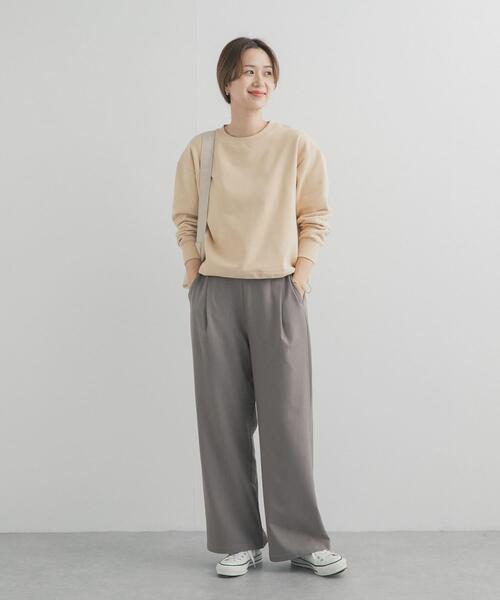 URBAN RESEARCH DOORS（アーバンリサーチドアーズ）の「コットンスウェットヘムドロストプルオーバー（スウェット・レディース・グレー系その他/チャコールグレー/イエロー・FREE）」の12枚目の写真