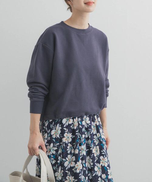 URBAN RESEARCH DOORS（アーバンリサーチドアーズ）の「コットンスウェットヘムドロストプルオーバー（スウェット・レディース・グレー系その他/チャコールグレー/イエロー・FREE）」の17枚目の写真