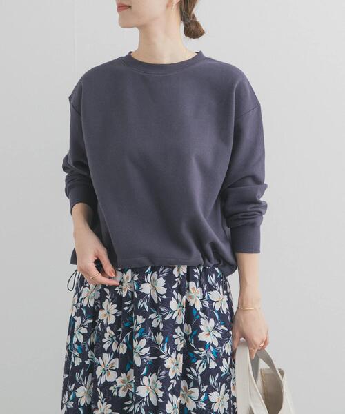 URBAN RESEARCH DOORS（アーバンリサーチドアーズ）の「コットンスウェットヘムドロストプルオーバー（スウェット・レディース・グレー系その他/チャコールグレー/イエロー・FREE）」の19枚目の写真