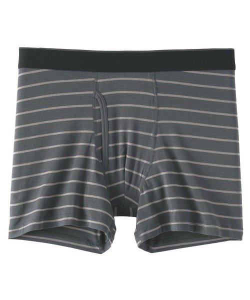 無印良品（ムジルシリョウヒン）の「紳士　なめらか　前開きボクサーパンツ（ボクサーパンツ・メンズ・グレー系/ネイビー/ダークグレー/グレー系1/スモーキーグリーン系/ブラック・S/XL/L/M）」の4枚目の写真