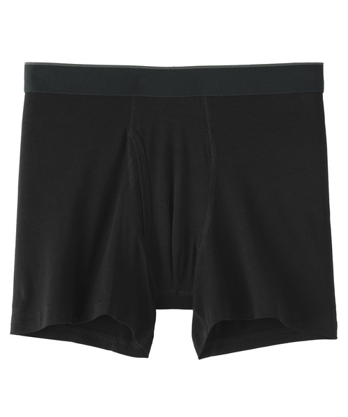 無印良品（ムジルシリョウヒン）の「紳士　なめらか　前開きボクサーパンツ（ボクサーパンツ・メンズ・グレー系/ネイビー/ダークグレー/グレー系1/スモーキーグリーン系/ブラック・S/XL/L/M）」の2枚目の写真