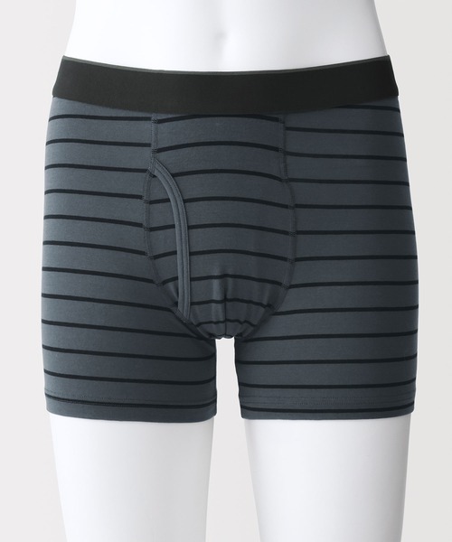 無印良品（ムジルシリョウヒン）の「紳士　なめらか　前開きボクサーパンツ（ボクサーパンツ・メンズ・グレー系/ネイビー/ダークグレー/グレー系1/スモーキーグリーン系/ブラック・S/XL/L/M）」の21枚目の写真