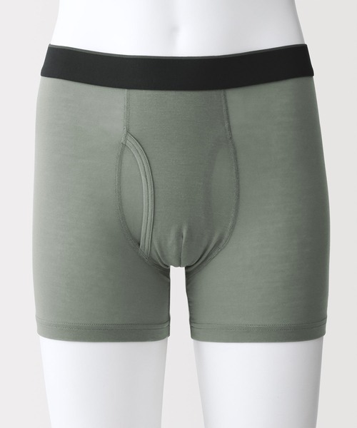 無印良品（ムジルシリョウヒン）の「紳士　なめらか　前開きボクサーパンツ（ボクサーパンツ・メンズ・グレー系/ネイビー/ダークグレー/グレー系1/スモーキーグリーン系/ブラック・S/XL/L/M）」の9枚目の写真