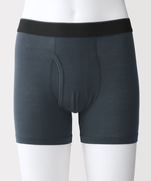無印良品（ムジルシリョウヒン）の「紳士　なめらか　前開きボクサーパンツ（ボクサーパンツ・メンズ・グレー系/ネイビー/ダークグレー/グレー系1/スモーキーグリーン系/ブラック・S/XL/L/M）」の12枚目の写真