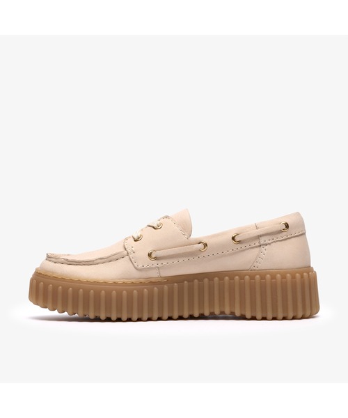 Clarks(クラークス)の「Torhill Boat / トーヒルボート (クリームヌバック)(ローファー・レディース・ホワイト・UK4/UK3.5/UK3/UK6/UK5.5/UK5/UK4.5)」の2枚目の写真