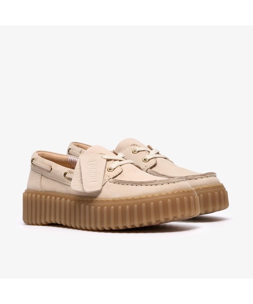 Clarks(クラークス)の「Torhill Boat / トーヒルボート (クリームヌバック)(ローファー・レディース・ホワイト・UK4/UK3.5/UK3/UK6/UK5.5/UK5/UK4.5)」の4枚目の写真
