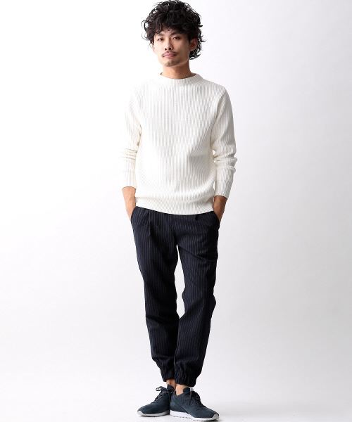 MYSELF ABAHOUSE（マイセルフアバハウス）の「畔ニットプルオーバー（ニット/セーター・メンズ・ホワイト/ホワイト×ネイビー/その他2/ネイビー・MEDIUM/LARGE/SMALL）」の7枚目の写真