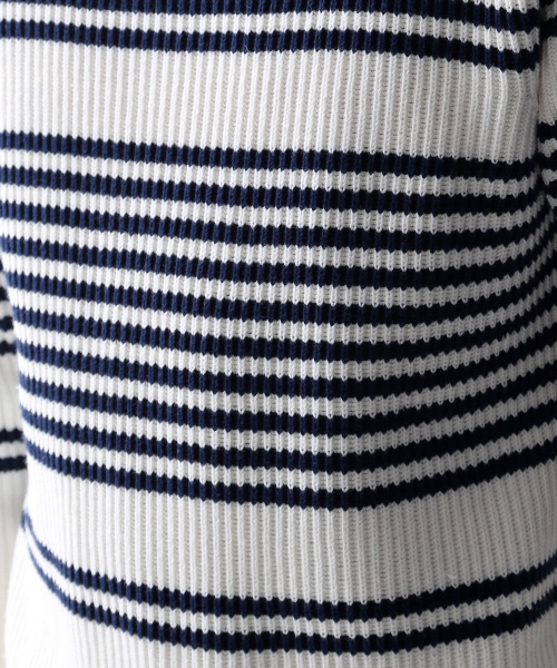 MYSELF ABAHOUSE（マイセルフアバハウス）の「畔ニットプルオーバー（ニット/セーター・メンズ・ホワイト/ホワイト×ネイビー/その他2/ネイビー・MEDIUM/LARGE/SMALL）」の11枚目の写真