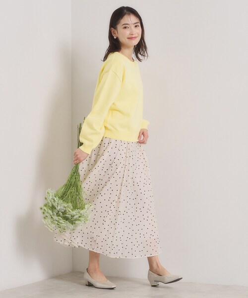 ITS'DEMO（イッツデモ）の「【洗濯機OK】スウェットライクニット（ニット/セーター・レディース・オフホワイト/ライトイエロー系/ライトグレー/サックスブルー・00）」の11枚目の写真