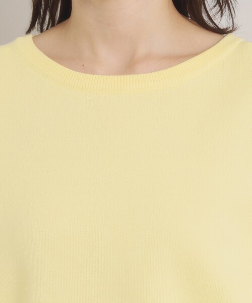 ITS'DEMO（イッツデモ）の「【洗濯機OK】スウェットライクニット（ニット/セーター・レディース・オフホワイト/ライトイエロー系/ライトグレー/サックスブルー・00）」の20枚目の写真