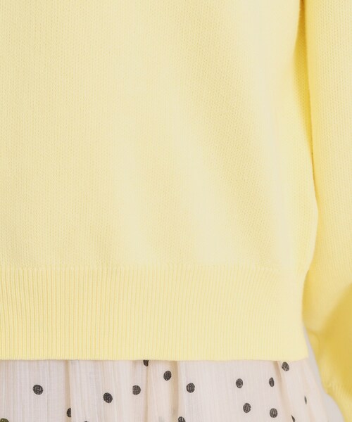 ITS'DEMO（イッツデモ）の「【洗濯機OK】スウェットライクニット（ニット/セーター・レディース・オフホワイト/ライトイエロー系/ライトグレー/サックスブルー・00）」の22枚目の写真