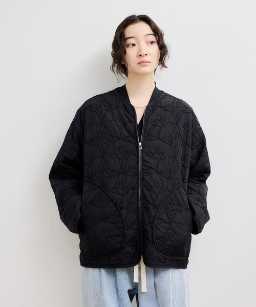 WEB限定】モールヤーンキルティングジップブルゾン（ブルゾン）｜ADAM