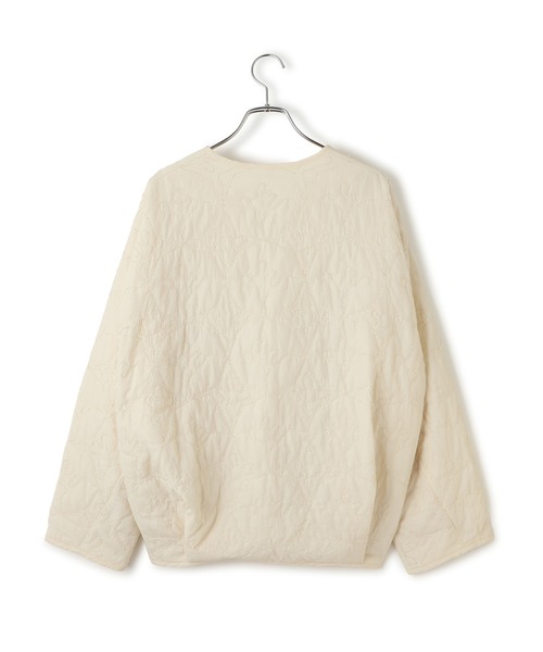 ADAM ET ROPE'（アダムエロペ）の「【WEB限定】モールヤーンキルティングジップブルゾン（ブルゾン・レディース・キナリ/ブラック・FREE）」の8枚目の写真