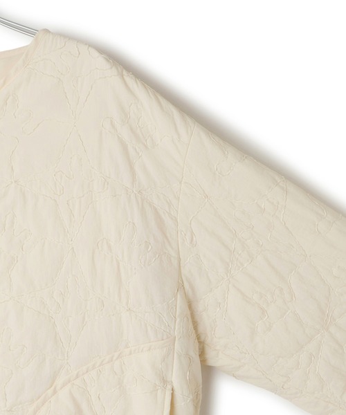 ADAM ET ROPE'（アダムエロペ）の「【WEB限定】モールヤーンキルティングジップブルゾン（ブルゾン・レディース・キナリ/ブラック・FREE）」の10枚目の写真