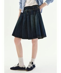 Fano Studios（ファノ ストゥディオズ）の「インディゴ プリーツデザイン デニムスカート FC26B035【Fano Studios】【2026SS】（デニムスカート）」