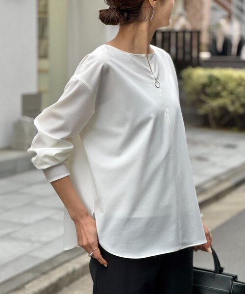 LIVETART(リヴェタート)の「《LIVETART》リングジップ前後ブラウス(シャツ/ブラウス・レディース・ブラック/ホワイト・FREE)」の11枚目の写真