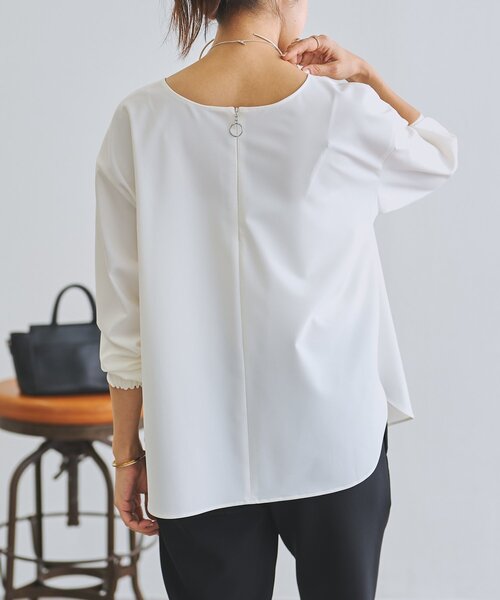 LIVETART(リヴェタート)の「《LIVETART》リングジップ前後ブラウス(シャツ/ブラウス・レディース・ブラック/ホワイト・FREE)」の7枚目の写真