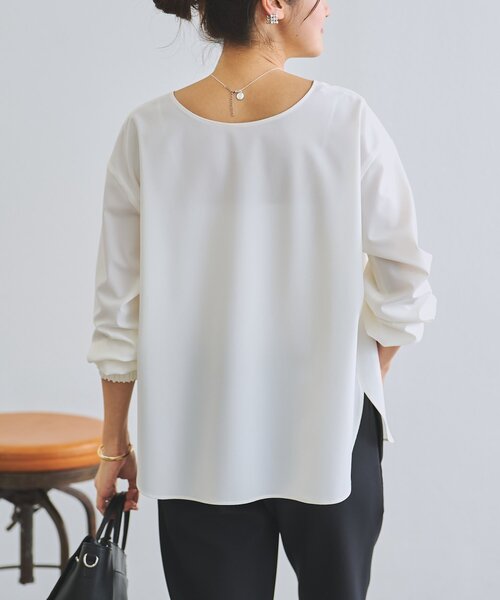 LIVETART(リヴェタート)の「《LIVETART》リングジップ前後ブラウス(シャツ/ブラウス・レディース・ブラック/ホワイト・FREE)」の3枚目の写真