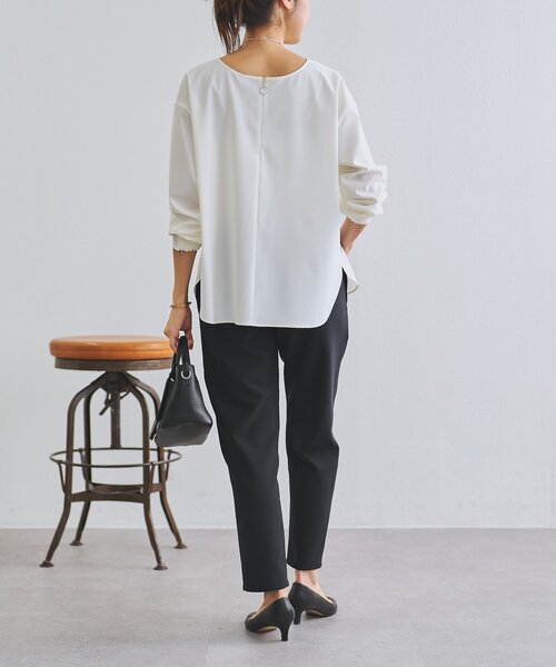 LIVETART(リヴェタート)の「《LIVETART》リングジップ前後ブラウス(シャツ/ブラウス・レディース・ブラック/ホワイト・FREE)」の14枚目の写真