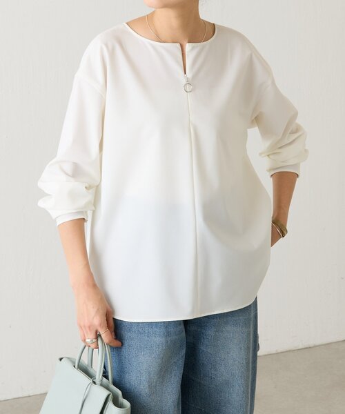 LIVETART(リヴェタート)の「《LIVETART》リングジップ前後ブラウス(シャツ/ブラウス・レディース・ブラック/ホワイト・FREE)」の16枚目の写真