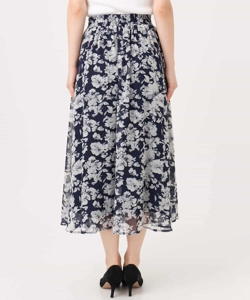 MK MICHEL KLEIN（エムケーミッシェルクラン）の「[洗える]花柄シフォンスカート（スカート・レディース・ブルー/ネイビー・38）」の11枚目の写真