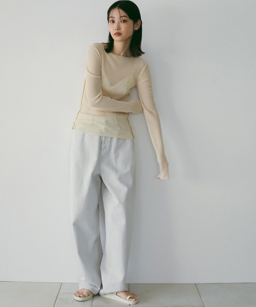 anuke(アンヌーク)の「Wide Cocoon Denim(デニムパンツ・レディース・ライトグレー・36inch/38inch)」の7枚目の写真