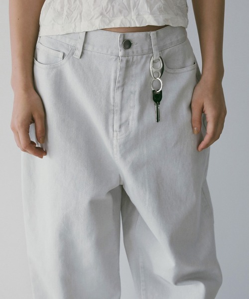 anuke(アンヌーク)の「Wide Cocoon Denim(デニムパンツ・レディース・ライトグレー・36inch/38inch)」の9枚目の写真