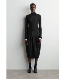 プリーツウールミディチューリップスカート