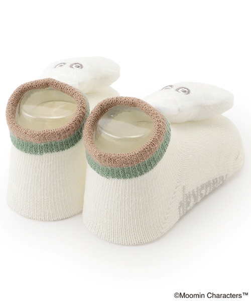kladskap（クレードスコープ）の「【MOOMIN】ぷっくりムーミンカップソックス（ベビーシューズ/ベビーソックス・キッズ・オフホワイト/サックスブルー・F）」の3枚目の写真