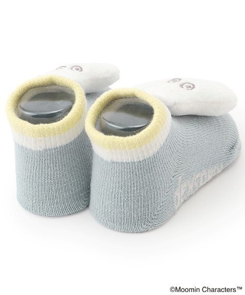 kladskap（クレードスコープ）の「【MOOMIN】ぷっくりムーミンカップソックス（ベビーシューズ/ベビーソックス・キッズ・オフホワイト/サックスブルー・F）」の4枚目の写真