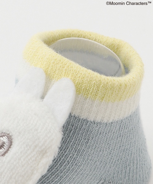 kladskap（クレードスコープ）の「【MOOMIN】ぷっくりムーミンカップソックス（ベビーシューズ/ベビーソックス・キッズ・オフホワイト/サックスブルー・F）」の5枚目の写真