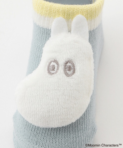 kladskap（クレードスコープ）の「【MOOMIN】ぷっくりムーミンカップソックス（ベビーシューズ/ベビーソックス・キッズ・オフホワイト/サックスブルー・F）」の6枚目の写真
