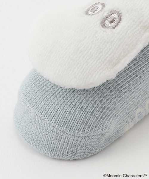 kladskap（クレードスコープ）の「【MOOMIN】ぷっくりムーミンカップソックス（ベビーシューズ/ベビーソックス・キッズ・オフホワイト/サックスブルー・F）」の7枚目の写真