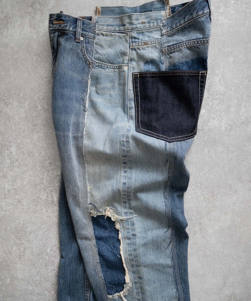 Iroquois（イロコイ）の「CENTER SEAM LOOSE FIT（デニムパンツ・メンズ・ブラック系その他/ブルー系その他/インディゴブルー/ブラック・3/2/5/4）」の19枚目の写真